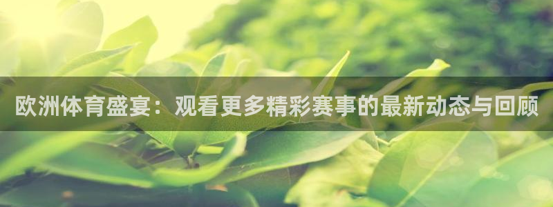 欧洲体育盛宴：观看更多精彩赛事的最新动态与回顾